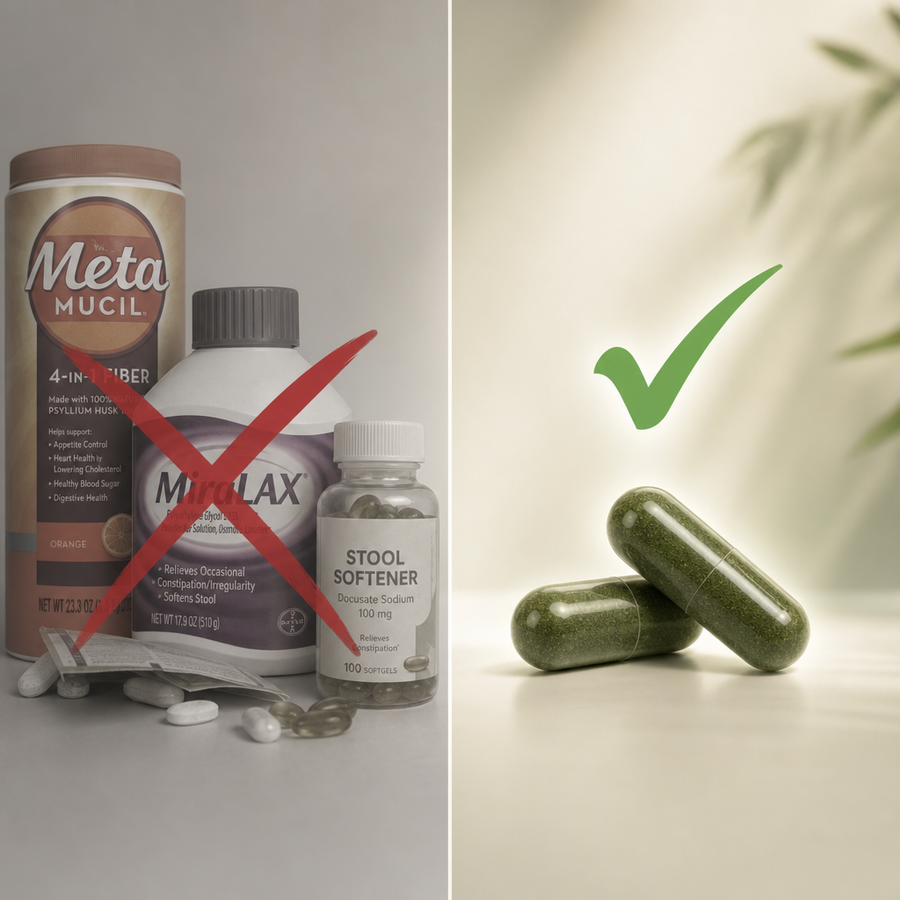 Two Omyo capsules on a nightstand — easy nightly routine